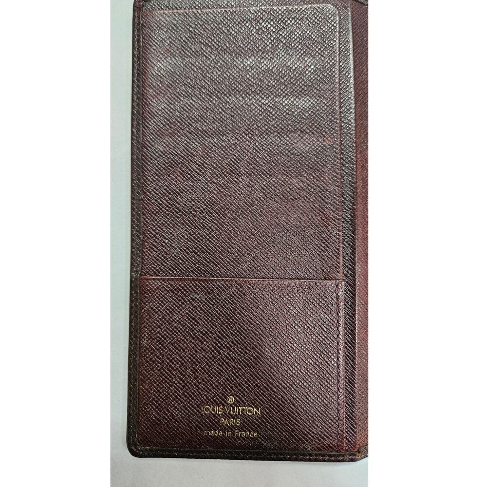 Louis Vuitton Taiga Brazza Long Wallet Brown Authentic Entrupy COA - Picture 10 of 13